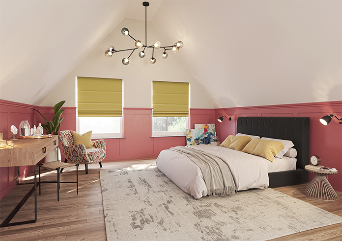 Lyra, Mustard - Twist&Fit Roman Blind - Image 6